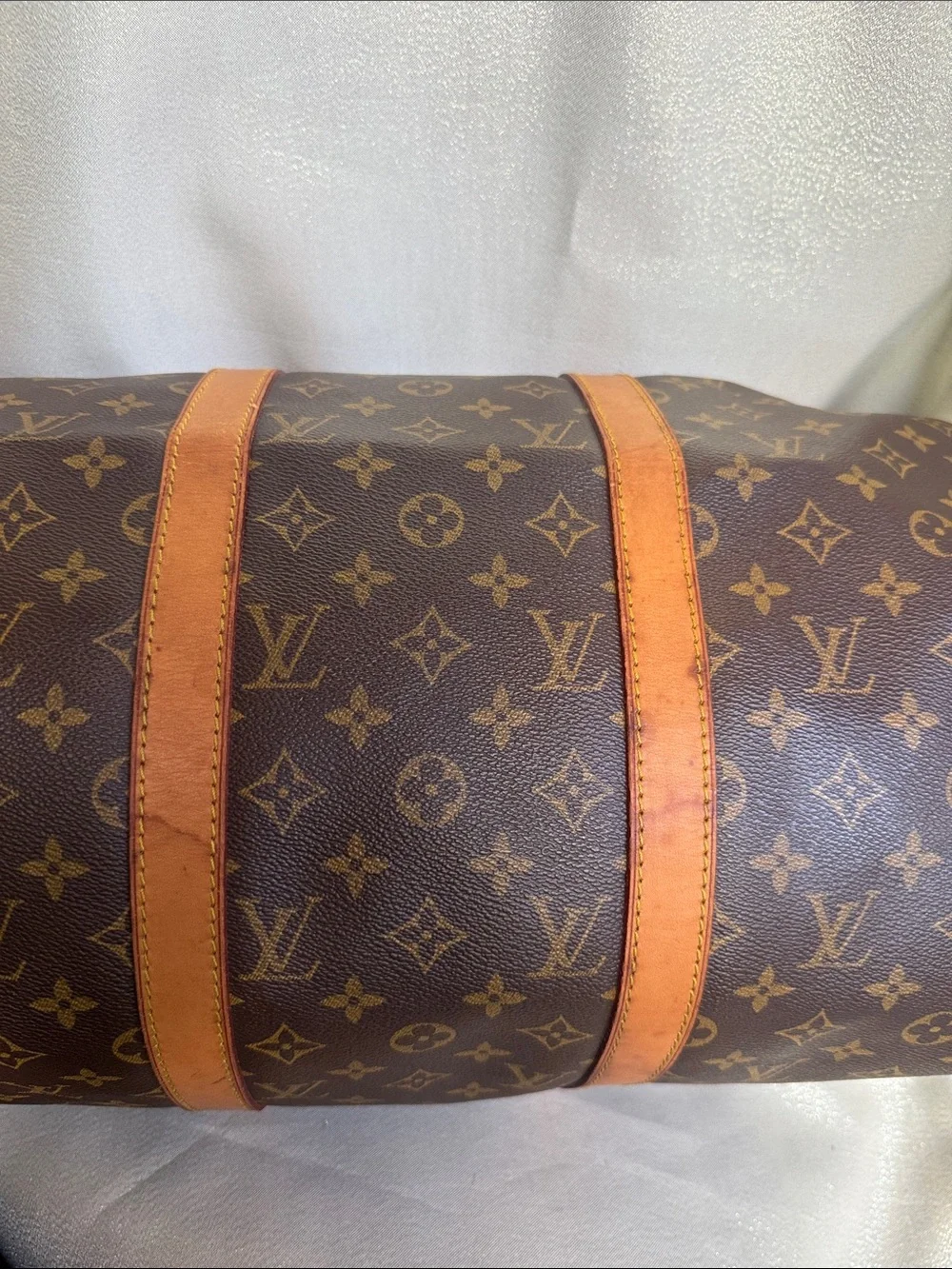 Louis Vuitton Brown Monogram Keepall 50 Travel Duffel Bag